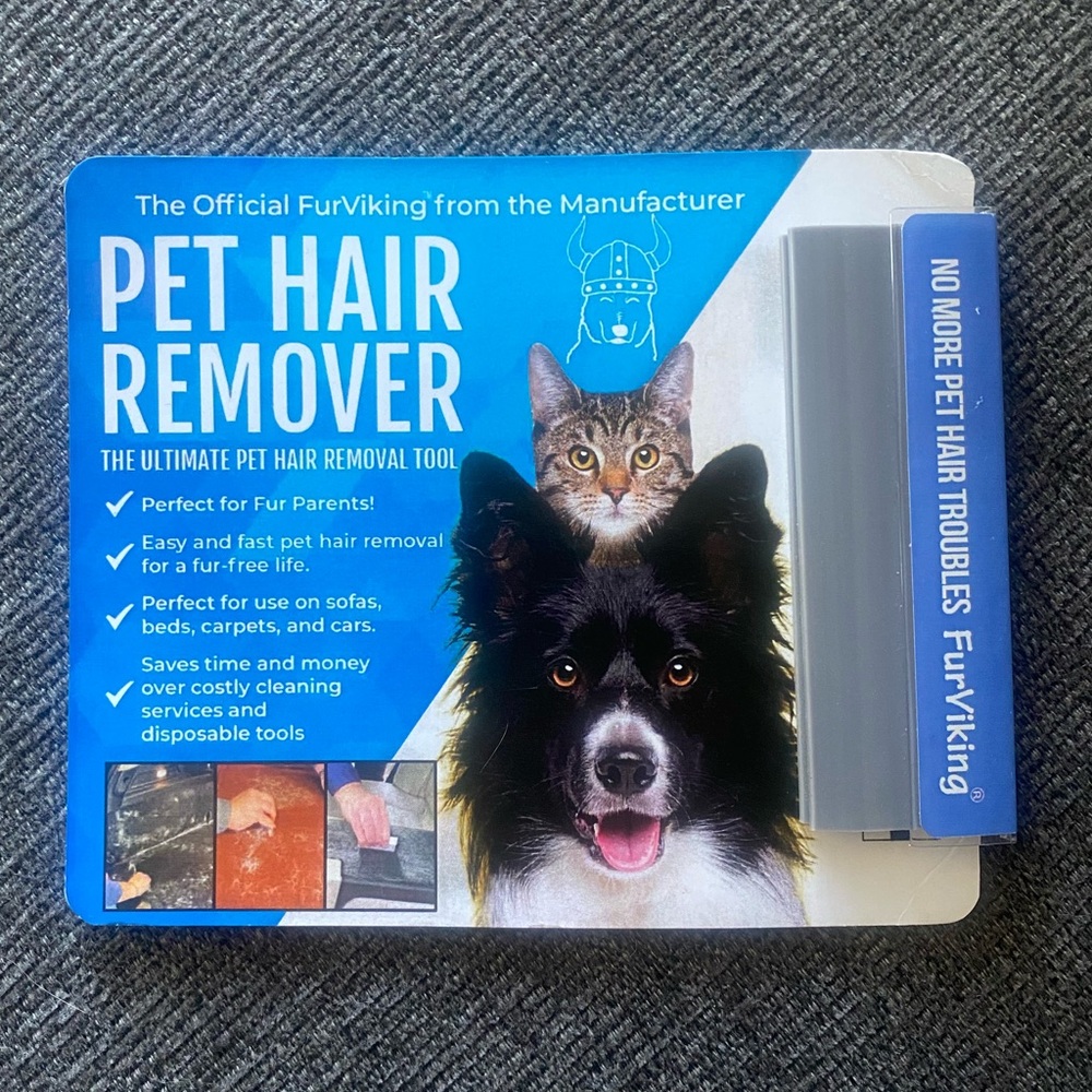 NEW FurViking Pet Hair Remover for Car, Bed, Couch, Carpet, Home Surfaces 3.74"